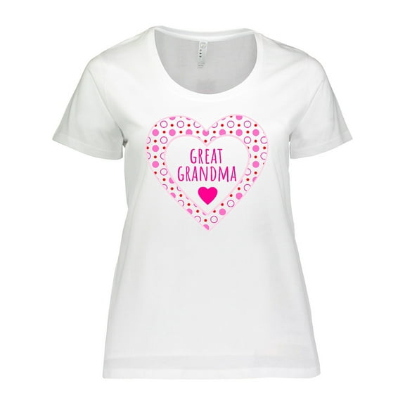 Inktastic Great Grandma Pink Valentine Hearts Women's Plus Size T-Shirt
