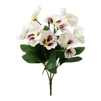 Darzheoy Artificial Flowers Pansy, Outdoor UV Resistant Fake Small Wild Flower Daisy Faux Plastic Butterflys Flowers for Home Wedding Table Centerpieces Porch Decor