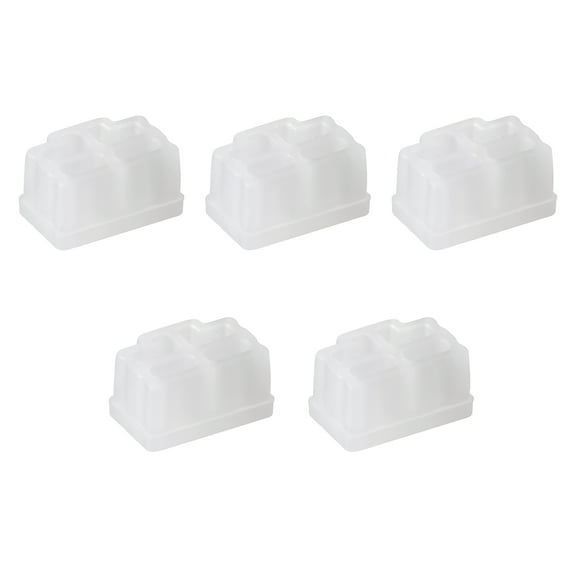 Unique Bargains Silicone Ethernet Hub Port RJ45 Anti-Dust Stopper Cap Cover Clear 5 pcs