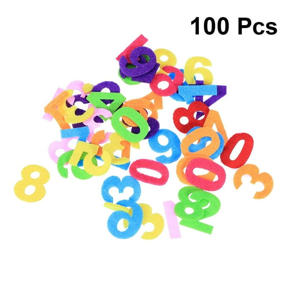 PBPBOX 100pcs Felt Numbers Kit for Handmade Crafts Multi DIY Supplies for Crafting