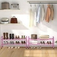 thumbnail image 2 of SUFAUY 2 Tier Metal Shoe Rack for Closet, 33" Wide Shoe Organizer Holds up to 10 Pairs, Pink, 2 of 8
