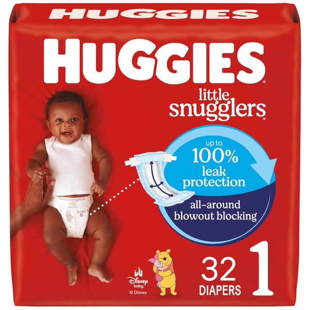 Pañales Huggies Little Snugglers Talla 1, 32 unidades
