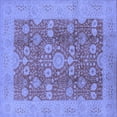 thumbnail image 1 of Ahgly Company Indoor Square Oriental Blue Industrial Area Rugs, 6' Square, 1 of 4