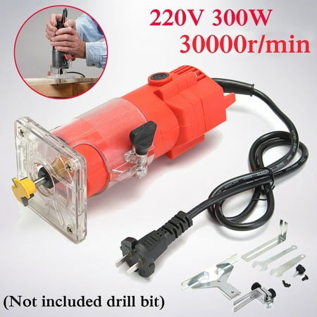 220V 300W 30000RPM Electric Hand Trimmer Trim Router Wood Clean Cuts Power Woodworking Set + (Best Way To Clean Wood Trim)