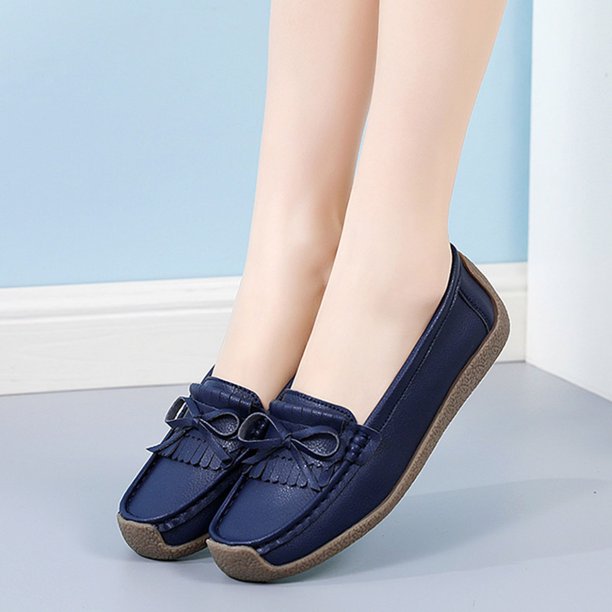 Flats with hot sale blue bottoms