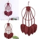 thumbnail image 5 of Tapiz de pared bohemio de macramé, cuerda tejida, atrapasueños, arte para decoración del hogar Vino rojo, 5 of 8