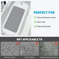 thumbnail image 5 of GPED Bathtub Mats for Shower Tub, Non Slip 27.6 x 15 Inch Bath Mat with Drain Holes and Suction Cups, Machine Washable BathMat for Bathtub Floor Liner Mats with Suction Cups and Drain Holes, Gray, 5 of 6