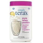 Tera's Whey rBGH Free Whey Protein Powder, Plain, 22g Protein, 0.75 Lb