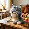 thumbnail image 3 of Handmade Crochet Craft Set Animal Hood Hat DIY Crochet Kit All‑In‑One Handcraft Set for Beginner Crafters Adults Fall Winter Hand‑Making Hobby Project, 3 of 3