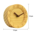 thumbnail image 2 of Reloj despertador creativo de madera maciza Reloj de mesa pequeño silencioso con aguja de madera de moda Reloj de registro, 2 of 6
