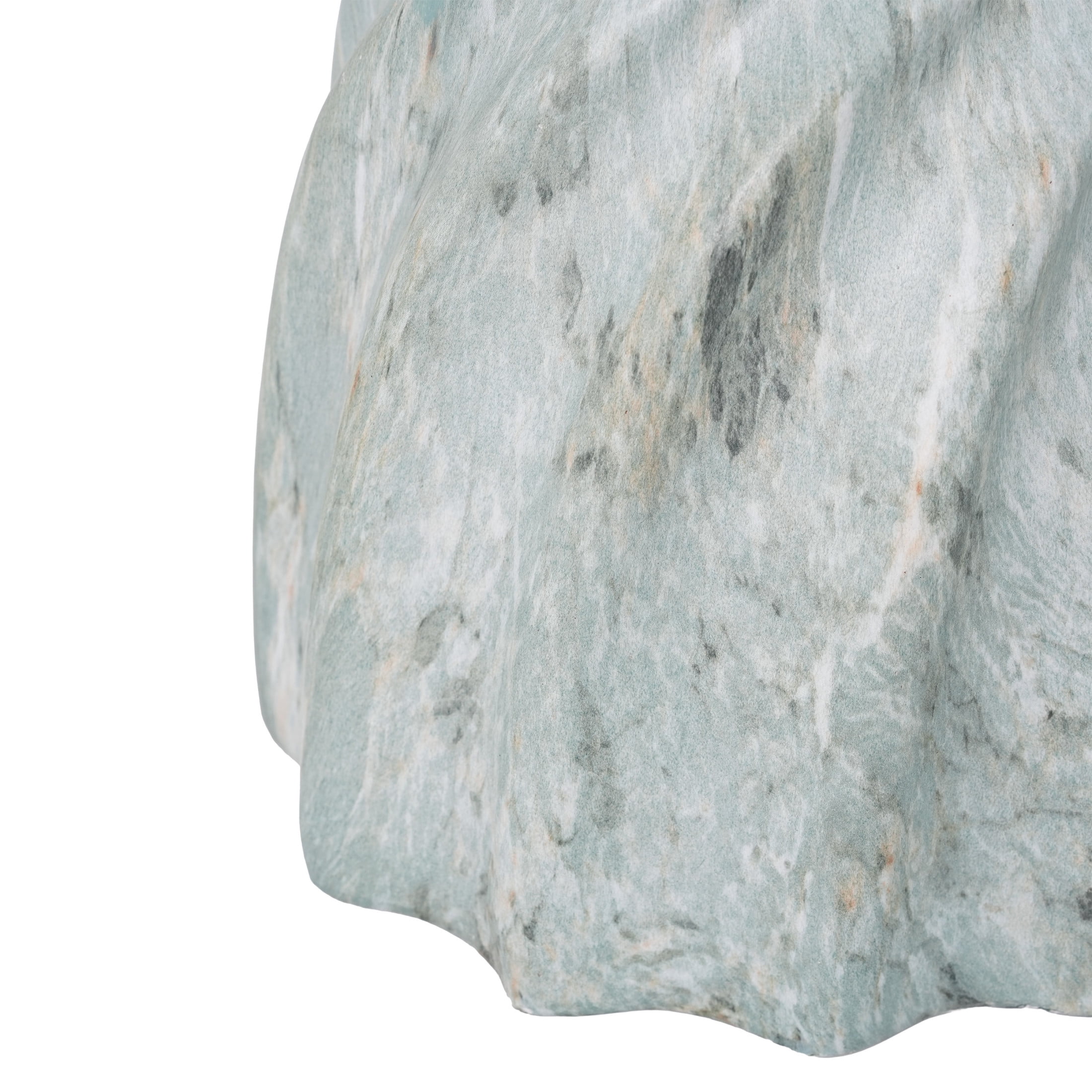 Christopher Knight Home 19" Indoor Outdoor Lightweight Concrete Hourglass Accent Side Table, Green Marble