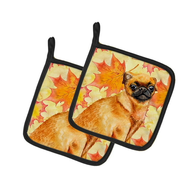 Carolines Treasures BB9928PTHD Petit Brabant Griffon Automne Paire de Porte-Pot