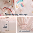 thumbnail image 6 of Sleep Zone Full/Queen Kids Bedding Comforter Set, 7 Piece Girl Cute Durable Children Bed in a Bag, Pastel Unicorn, 6 of 8