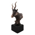 thumbnail image 4 of African Kudu Antelope Rustic Statue in Bronze Electroplated Finish With Base, 4 of 10