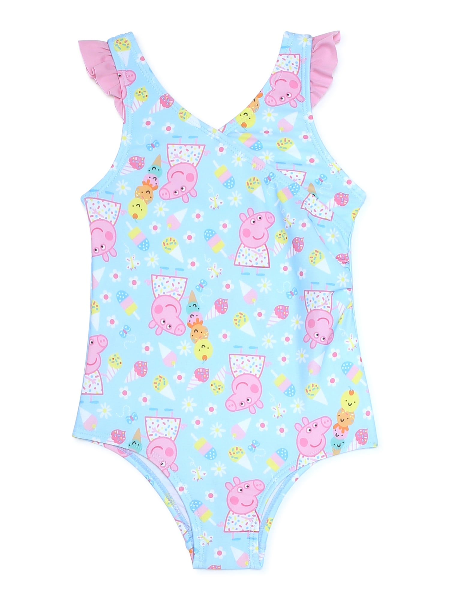 Peppa Pig Toddler Girl Bathing Swim Suit Tankini New UPF 50+ 