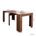 thumbnail image 3 of 20" to 118" Extendable Dining Table for 12-14 Person, Mid Century Modern Extendable Table for Gatherings, Meeting for Small Kitchens, Dining Office Areas, Walnut, 3 of 9