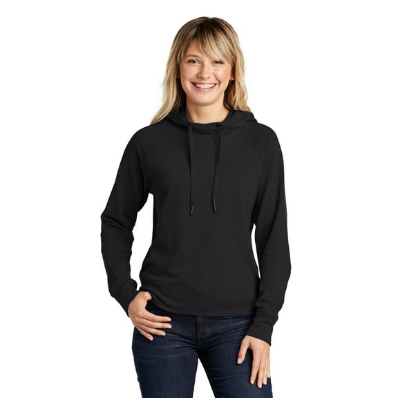 Sport Tek Women Female Cowl Neck Hoodie Lst272 Black X-Large