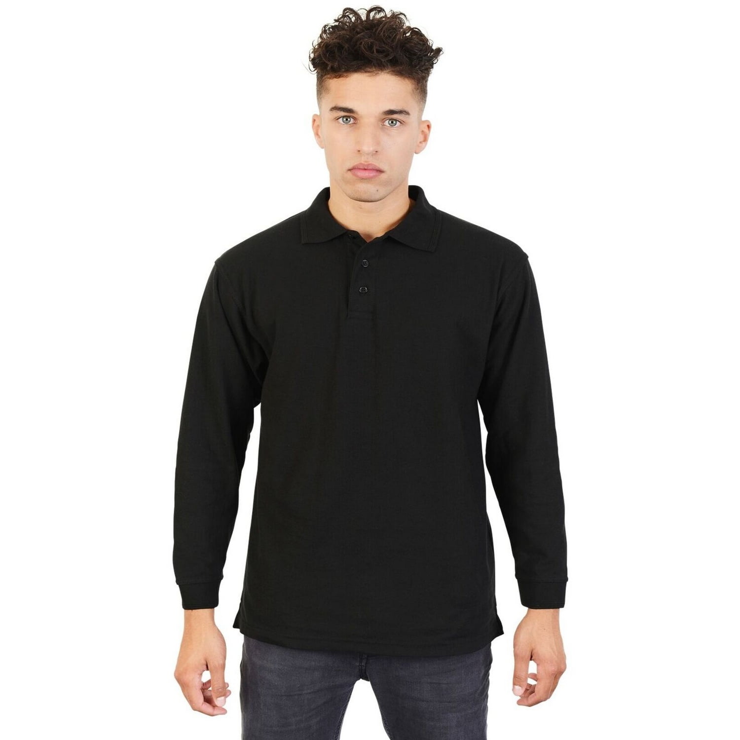 Download Absolute Apparel Mens Long Sleeve Polo Shirt | Walmart Canada
