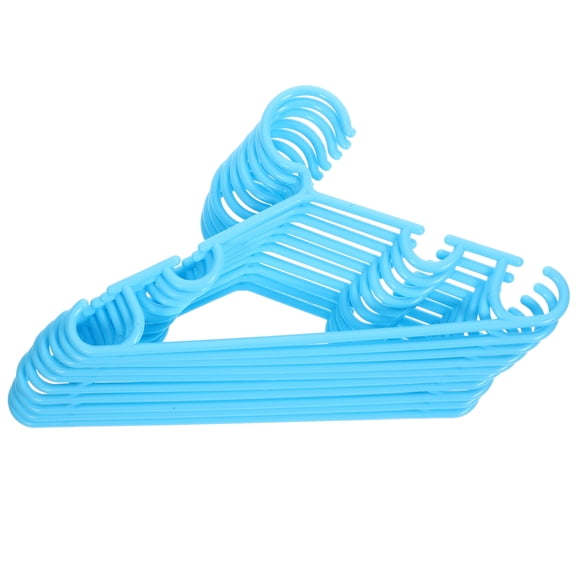 HEANUJJ 10pcs Newborn Clothes Hangers Sky-blue Nonslip Clothes Drying Parents
