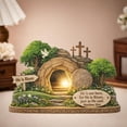 thumbnail image 4 of YingYouFu Empty Tomb Easter Scene and Cross Decoration He Is Risen Tabletop Decor Religious Wooden Signs Jesus Cross Table Centerpieces for Religious Home Mantels Tabletop Christian Gifts, 4 of 9