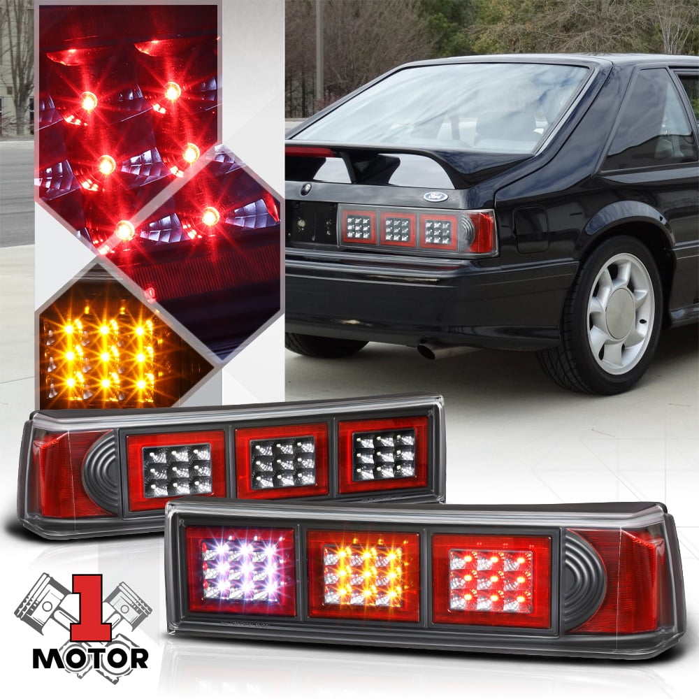 Black/Clear *Altezza Euro LED* Tail Light Rear Brake Lamp for 8793 Ford Mustang 88 89 90 91 92