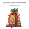 thumbnail image 2 of Maoww Christmas Drawstring Bags Packaging Snowman Three-dimensional Print Container Large Capacity Goodie Bag for Candy Birthday Party Elk, 2 of 7