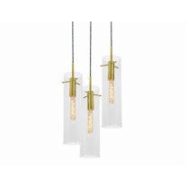 VSAP05MBLBRND3 AFX Vista - 3 Light Pendant-17 Inch Tall and 18 Inch Wide-Light Antique Brass Finish