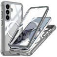 thumbnail image 1 of Compatible For Samsung Galaxy S25 Magnetic Case PC+TPU Phone Cover with Tempered Glass Screen Film, 1 of 5