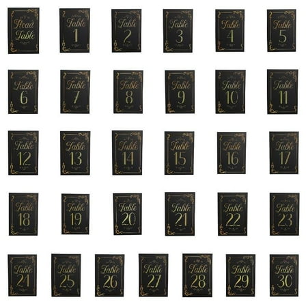 Zeiwohndc Modern Wedding Table Number Cards Black Wedding Name Place Cards