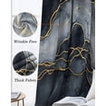 thumbnail image 3 of Marble Blackout Curtains for Bedroom Living Room Darkening Curtains 84 Inch Length 2 Panels Set Navy Blue Modern Luxury Gold Texture Window Curtain Insulated Window Treatment Grommet Drapes 52"x84", 3 of 9