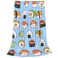 thumbnail image 2 of Fotbe Kawaii Sushi Manta de Franela Acolchonada con Estampado, Súper Suave y Esponjosa, Extra Grande para Sofá, Cama, Uso Todo el Año-80"x60", 2 of 7