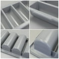 thumbnail image 4 of Rinboat 4-Pack Plastic 4-Compartment Cutlery Bin, Commercial Cutlery Holder, Gray, 4 of 9