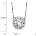thumbnail image 5 of Sterling Silver Rhodium-Plated Cz With 2In Ext. Fancy Necklace (16 X 1.02) Made In China qg4334-16, 5 of 5