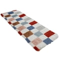 thumbnail image 4 of BERTHMEER 2'x6' Multicolor Fluffy Shag Runner Rugs for Living Room Nursery Teen Girl Bedroom Geometric Modern Indoor Checkered Runner Rugs, 4 of 7