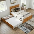 thumbnail image 3 of AFI Canyon Light Toffee Wood Platform Bed with Matching Footboard & Full Trundle, Full, 3 of 12