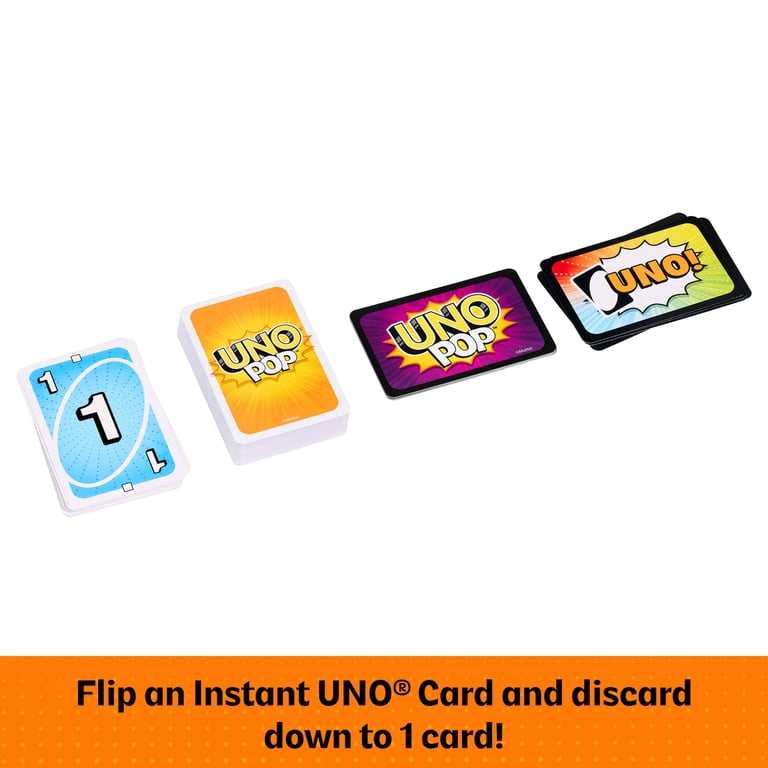 UNO Pop Card Game for Kids, Adult & Family Nights, 2-6 Players