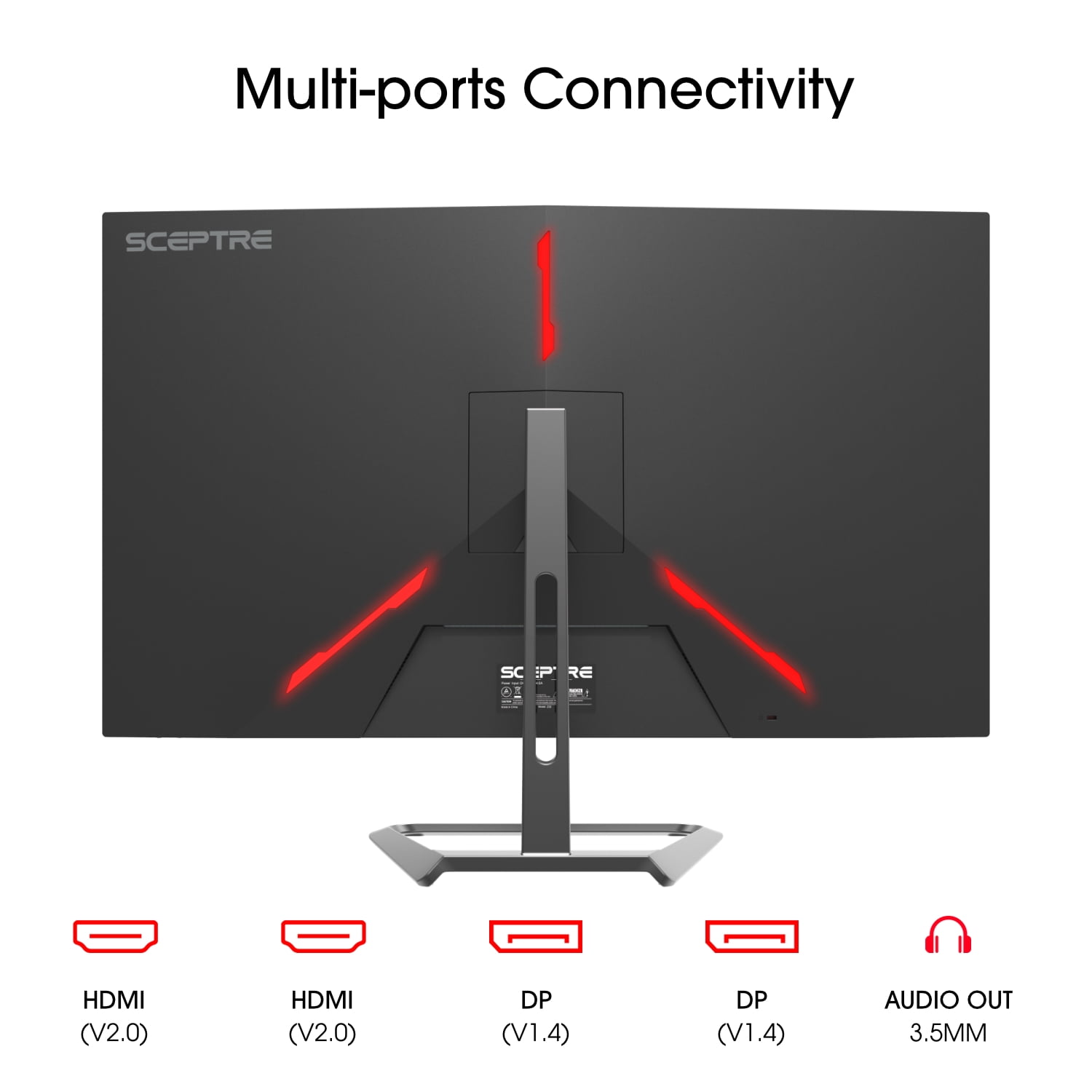 Sceptre 32" 4K UHD IPS LCD Computer Monitor, Black