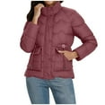 thumbnail image 4 of FDGIU Women's Lightweight Quilted Puffer Jacket - Long Sleeve Zip Up with Pockets, Loose Fit Warm Winter Casual Outerwear Coat, 4 of 7