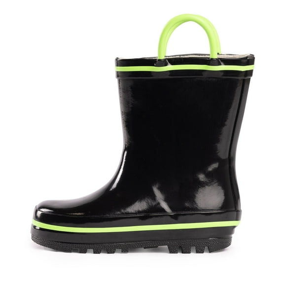 NORTY Rubber Rain Boots for Kids Boys Girls Waterproof Solid Printed Mid-Calf