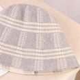 thumbnail image 4 of CoCopeaunts Women's Bucket Hat Autumn Winter Fisherman Hat Fashion Plaid Version Versatile Woolen Bucket Cap Warm Ear Protection, 4 of 8
