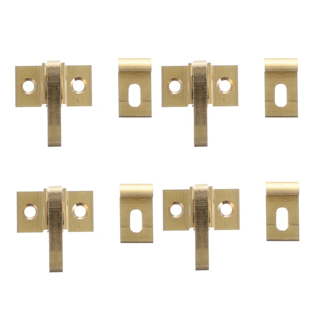 4 juegos de puerta de gabinete con pestillo de codo extra resistente de latón para ventana con tornillos