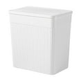 thumbnail image 3 of Customer Favorite, Spring-Covered Garbage Bin,New Design Household Trash Can,Multi-Purpose Storage Container for Kitchen,Narrow Belt Lid,Toilet Bin with Lid,Waste Bins | Plastic, White, 3 of 9