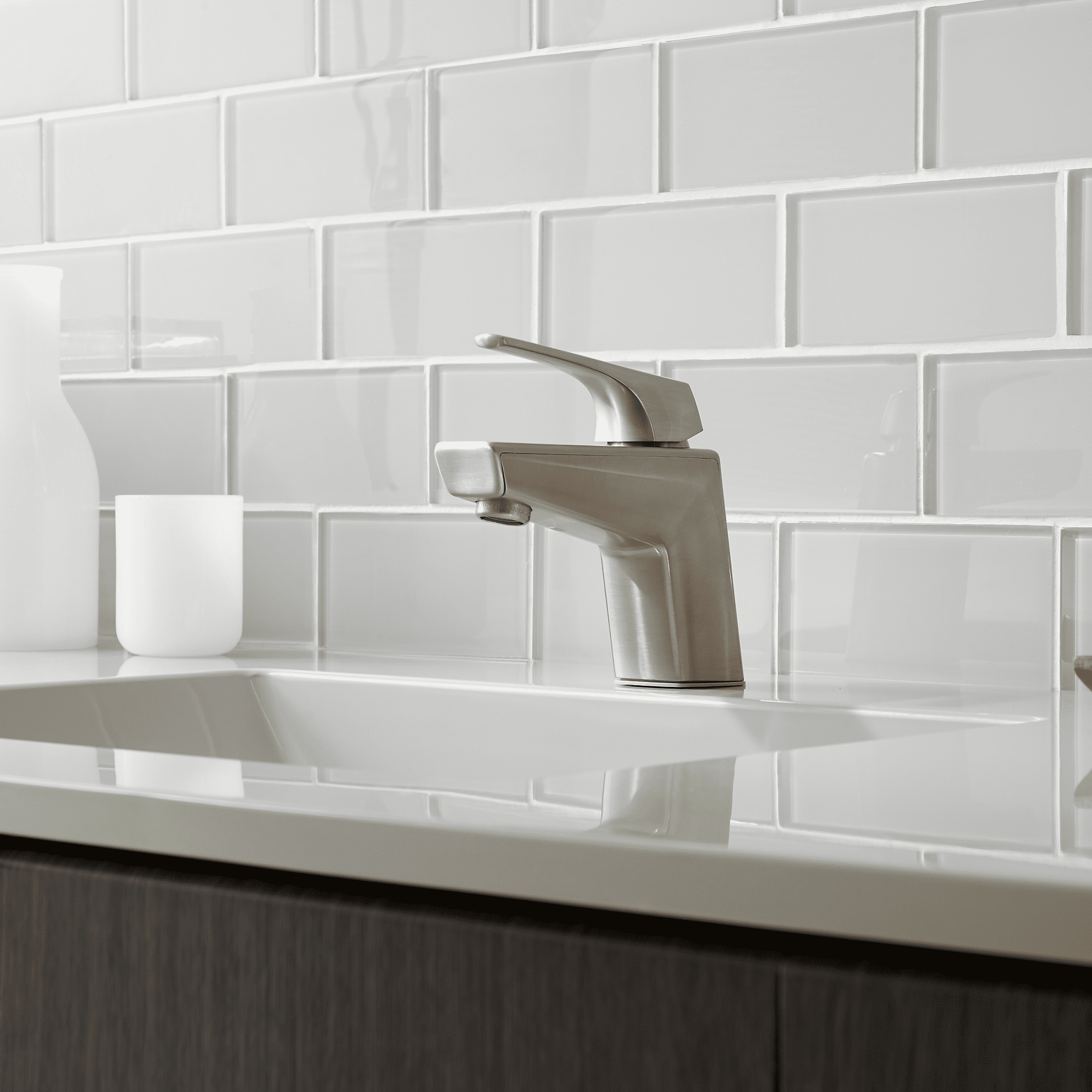Pfister LG42LPMK Arkitek Single Control 4" Centerset Bathroom Faucet in Brushed Nickel