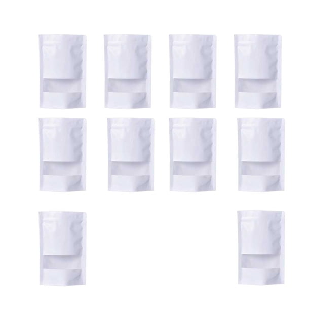 10 Uds. Bolsas de papel con cierre hermético reutilizable, bolsa con cierre multiusos, bolsa Ziplock resellable, embalaje doméstico para café Organizadores de utensilios de cocina 12*20+4cm 12*20+4cm Inteprter HA076947-03