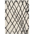 thumbnail image 1 of Safavieh Belize Shag 2'3" X 9' Power Loomed Rug in Ivory and Charcoal, 1 of 3