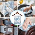 thumbnail image 3 of Coastal Blue Crab Kitchen Towels Set of 3, Water Absorbent Dish Towel, Coral Starfish Ocean Conch Nautical Decorative Hand Towels - Quick Drying Cloth for Cooking Baking, 18x28 Inch, 3 of 8