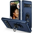thumbnail image 1 of KOMI pour Google Pixel 8, Étui avec Protecteur d'Écran, Béquille Anneau Réglable à 360° Intégrée, Protection Militaire, Armure Antichoc - Vert, 1 of 5