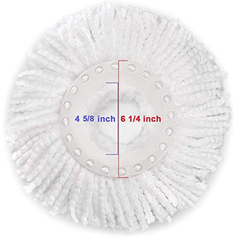 3 Pack Spin Mop Replacement Head, Round Shape Standard Size Microfiber Mop  Head Refills for Hurrican, Clorox, Casabella and Other Standard Size Spin
