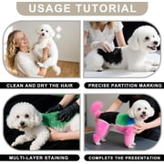 Dog Hair Dye, 4 Color Pet Hair Dye, Pet Safe Dye, Dog Hair Coloring Agent, Fashionable DIY Pet Grooming Easy to Use Pet Hairs Dye Permanent for Pets Grooming (4 Colors, 3.5 fl oz / 100 ml)