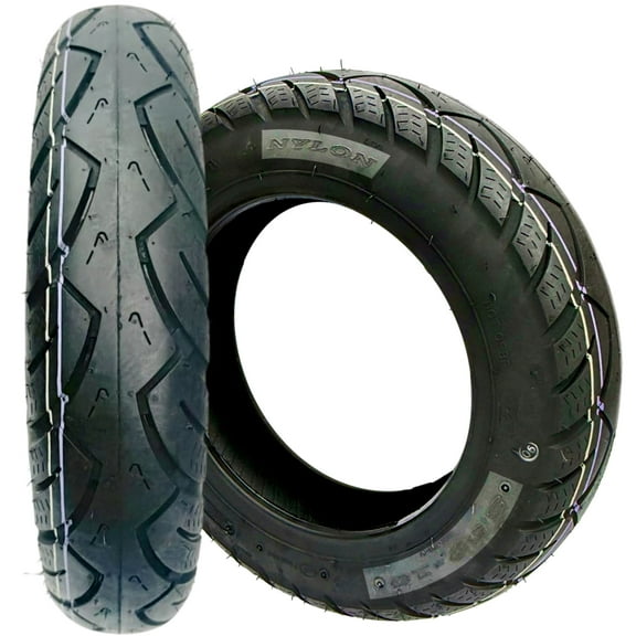 2-Pack 3.50-10 Tubeless Scooter Tires – Fits 10-Inch Rim Mopeds, Electric & Gas Bikes – Front or Rear – All-Season Street Tread